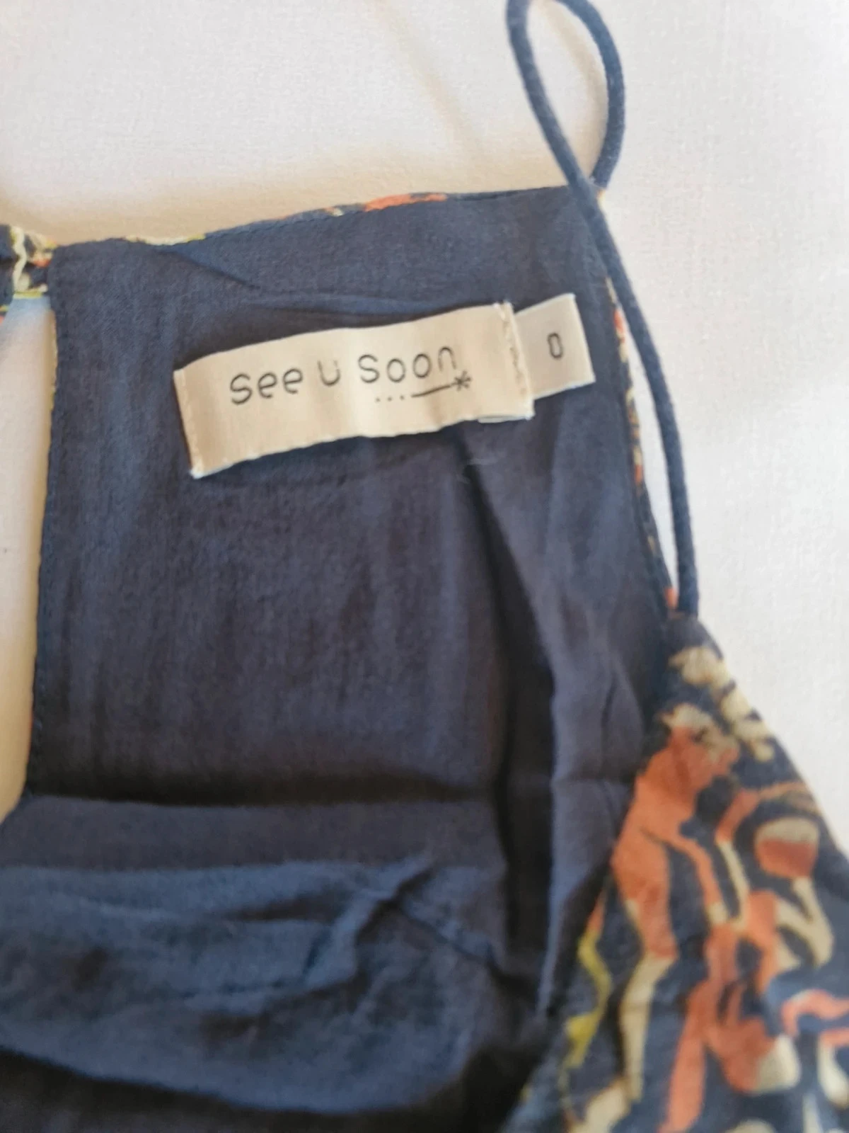 See U Soon vrouwelijke vloeiende body met veelkleurige print maat 0 XS dunne schouderbandjes – photo 6